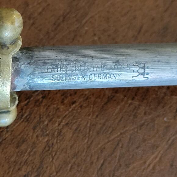 Antique 14" Steel J. A. HENCKELS Knife Sharpening Steel Rod Sharpener Rod - Picture 8 of 11